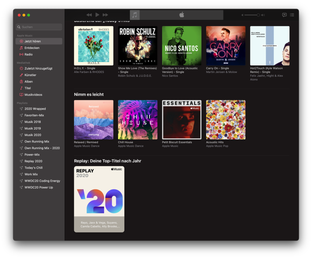Apple Music Replay In App
